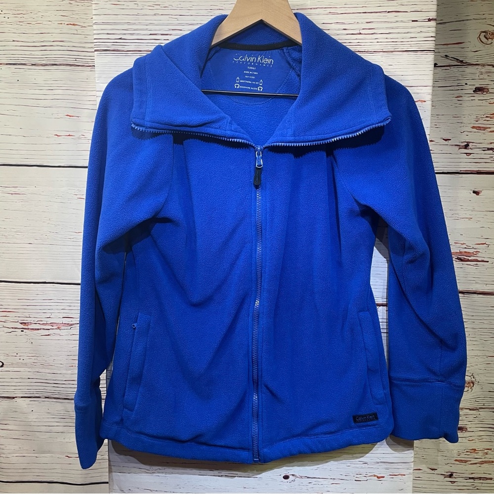 Calvin Klein Women's Funnelneck Full Zip Polar Fleece Jacket - size XS